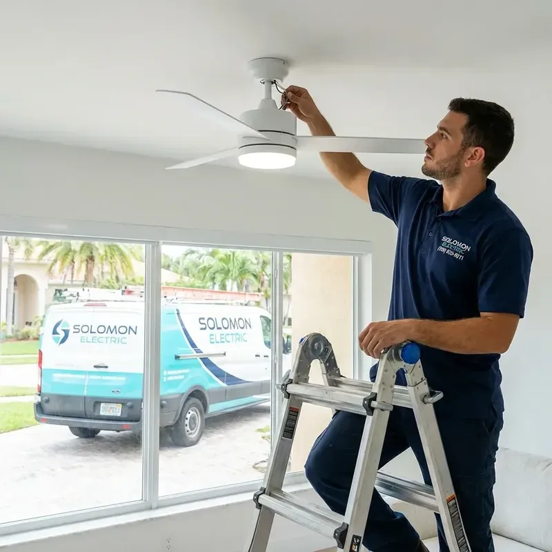 Professional ceiling fan installation and balancing service