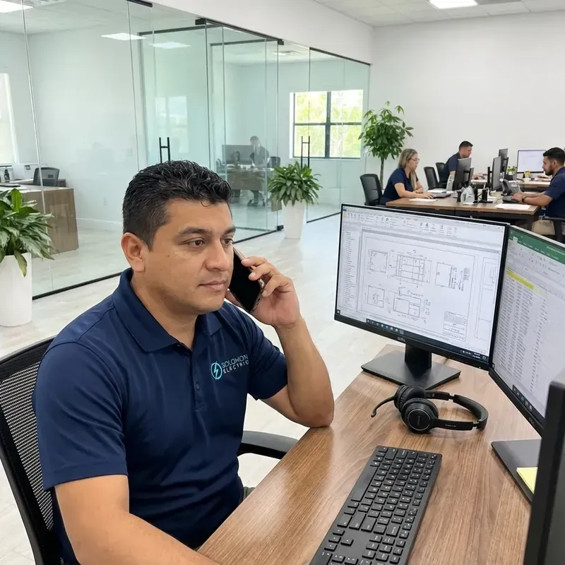 Our professional dispatch team coordinating service calls