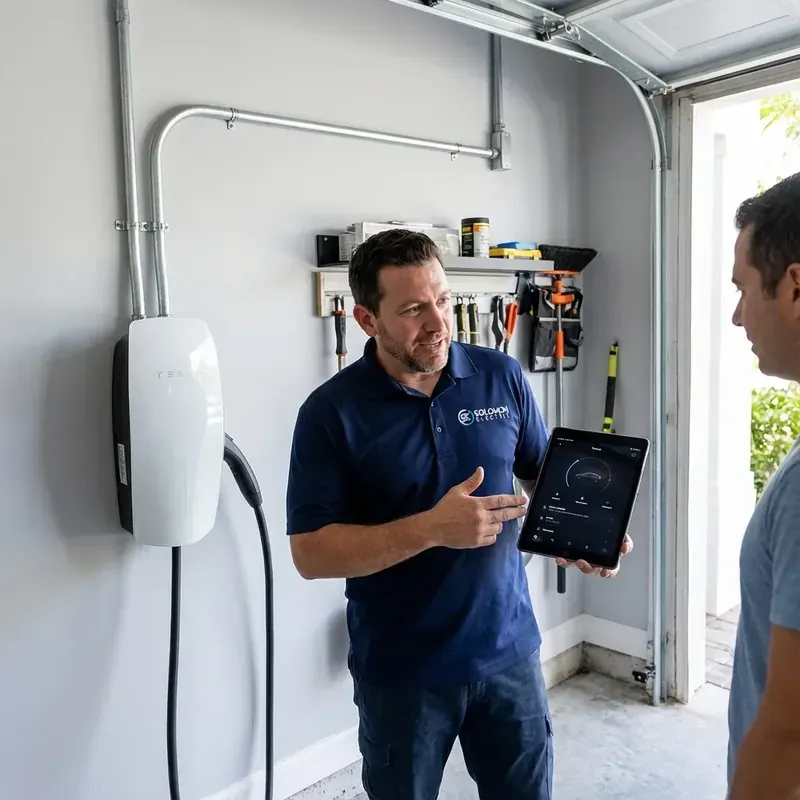 Professional Home Electrical Auto Charging services in Miramar, Florida by licensed Solomon Electric technicians